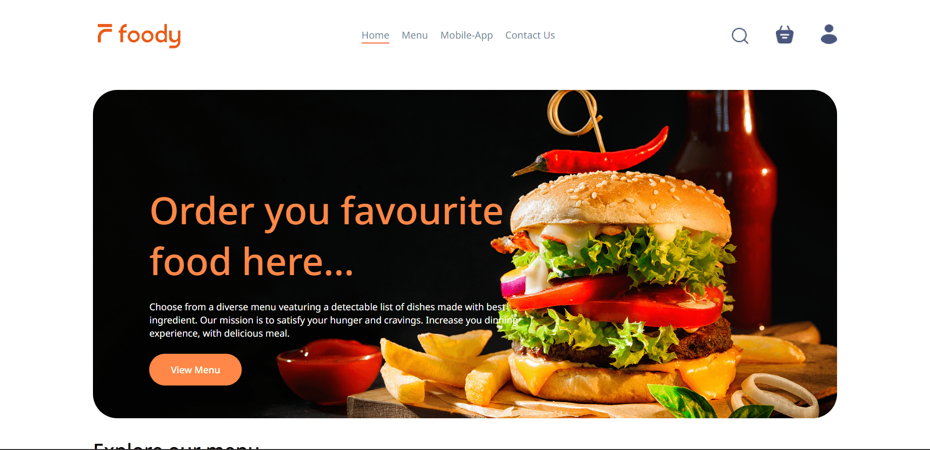 Foody – Online Food Ordering Web App