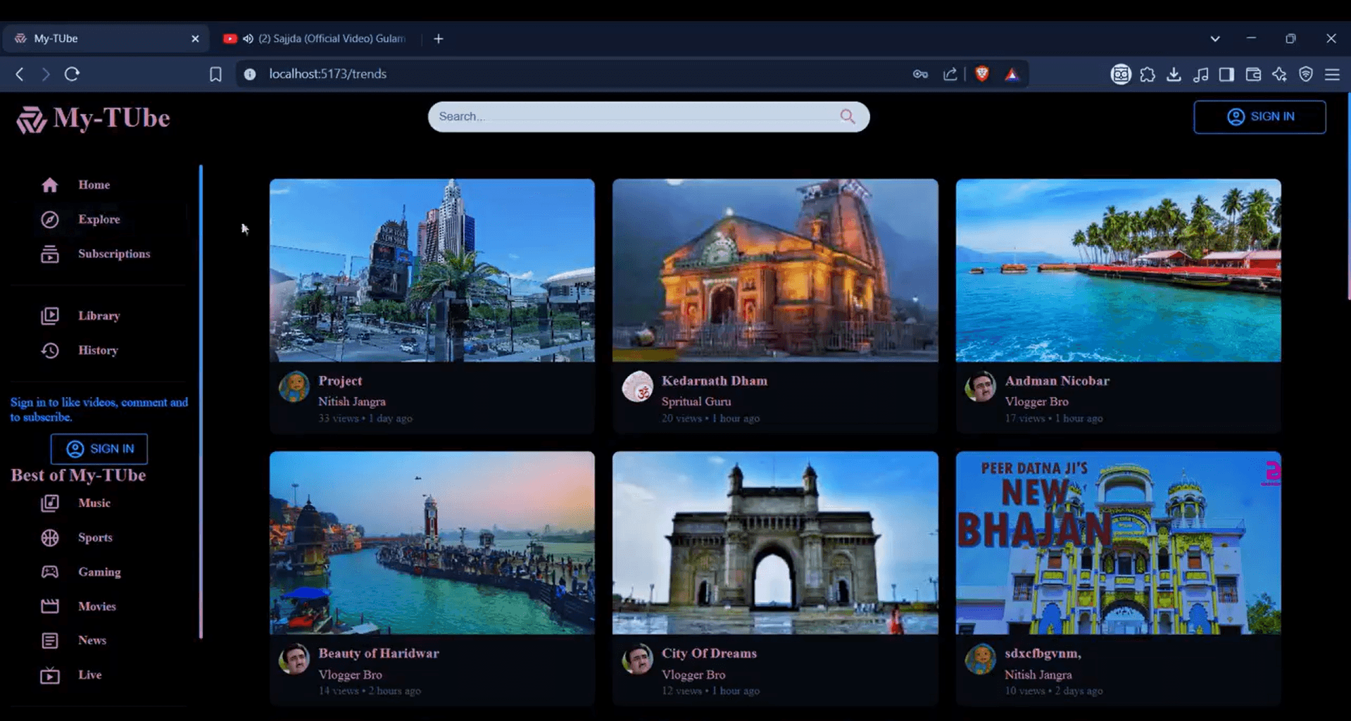 My-Tube - Video Sharing Platform screenshot 1